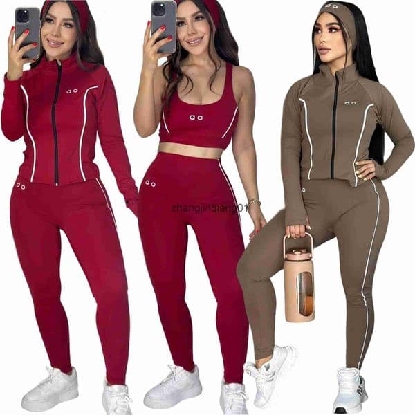 Designer alosweater set Hoodie Jacket Sweater Spring Coat Tracksuit Winter Vintage Luxury Red Brown Zip Up Hoody Womens Mens Sweatpants