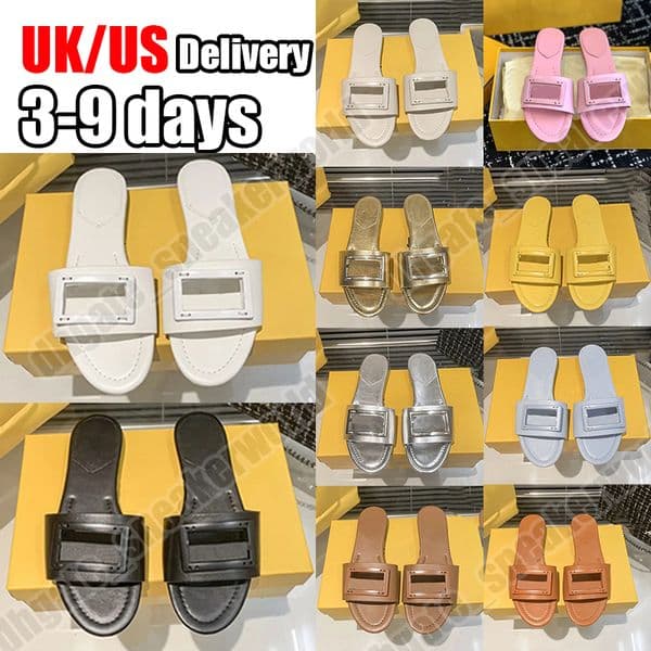 Designer sandals platform slides Slippers women sandals Baguette Slippers Luxury Flat slides sandals flip flops summer casual beach Slipper leather sandals 35-42