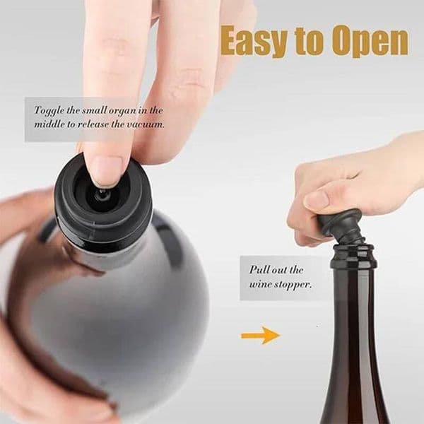 Update Stoppers, Reusable Food Grade Silicone Stopper Leak Proof, Corks Wine Bottles, Bottle Stoppers