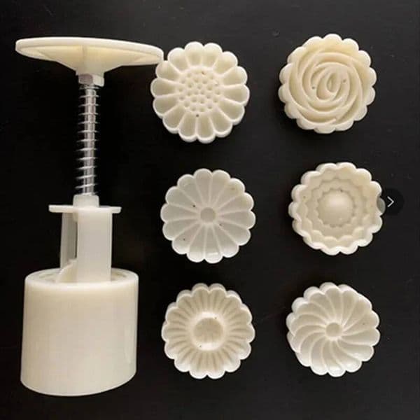 Update Mold Mid-Autumn Festival Hand-Pressure Flower Moon Cake Mould DIY Hand Mooncake Pressure Fondant Decoration Tools