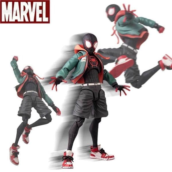 Miles Morales Spider Man Action figures 15cm Multi Accessories Super Hero Spiderman Movable Statues Model Collectible Ornaments