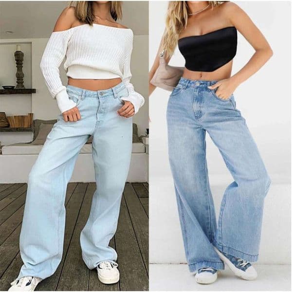 2026 High Waisted Loose Fitting Wide Leg Women's Jeans, New Floor Mopping Jeans