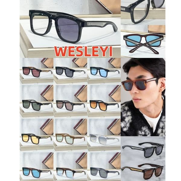 J M LOS ANGELES WESLEYI TOP Quality Designer Sunglasses For Men Women Square Acetate Frame Fashion Classic Eyewear UV400 With Original Box Size 54-20-146
