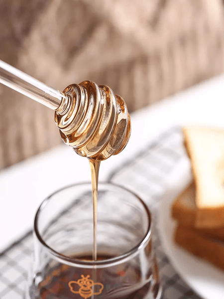 50pcs a lot 15cm Clear Glass Stirrer Stirrers Honey Dipper Spoon Stick for Honey Jar Collect And Dispense Tool Tools