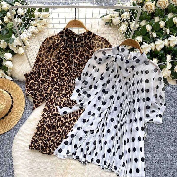 New Ruffle Woman Puff Sleeve Shirts and Blouses for Women White Black Top Female Ruched Women's Blouse