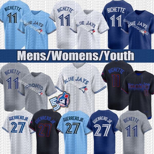 50th anniversary Torontocity Baseball Jerseys Blue Jays jersey #27 Vladimir Guerrero Jr. #11 Bo Bichette Jersey George Springer jerseys