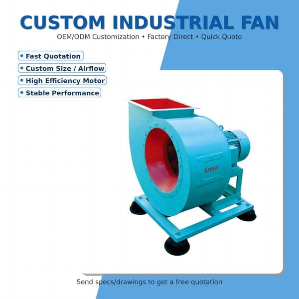Custom Centrifugal Industrial Blower, High-Efficiency Ventilation & Dust Removal Fan