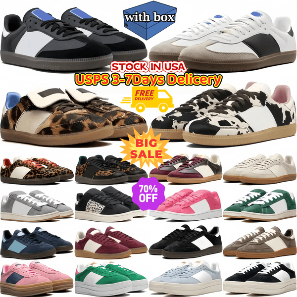 Sandals Original Box Casual Shoes Bunny Handball Designer Sneakers Gray Pink White Silver Core Black SPORTY Rich Campus 00 Low Skate Shoes Red White Green Mens Women C