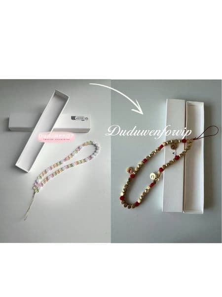 2026 Tool Parts GWP samrtCC colorful bead Classical letter gift Pendant diy charm phone hanging chain gift package box