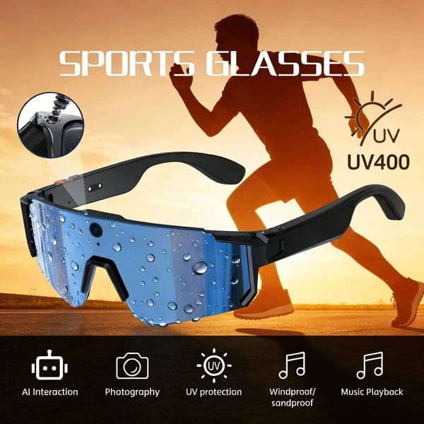 4K Polarized Sunglasses AI Smart HD 800W Camera Bluetooth Call Translation For Men Cycling Anti Glare Driving Uv400 Ip54 Goggles ZHAOFEITOYO