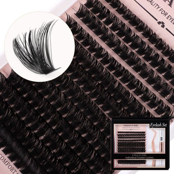 DIY Lash Clusters Thick Fluffy DIY Individual Eyelashes Soft Lightweight Multi-layer 3D Grafted Lashes Handmade Reusable Cluster Segmented Eyelash Extensions