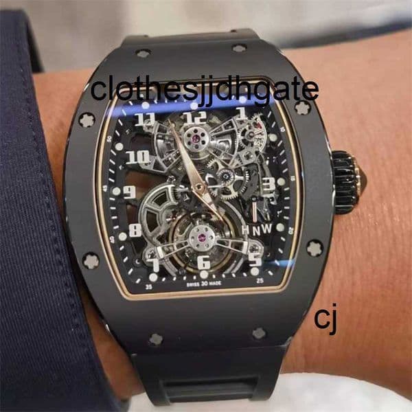 Watch Series Tourbillon Black Ceramic 17-01 Watch Limited Edition Automatic Mechanical Watch Qtcjgoods BHTS