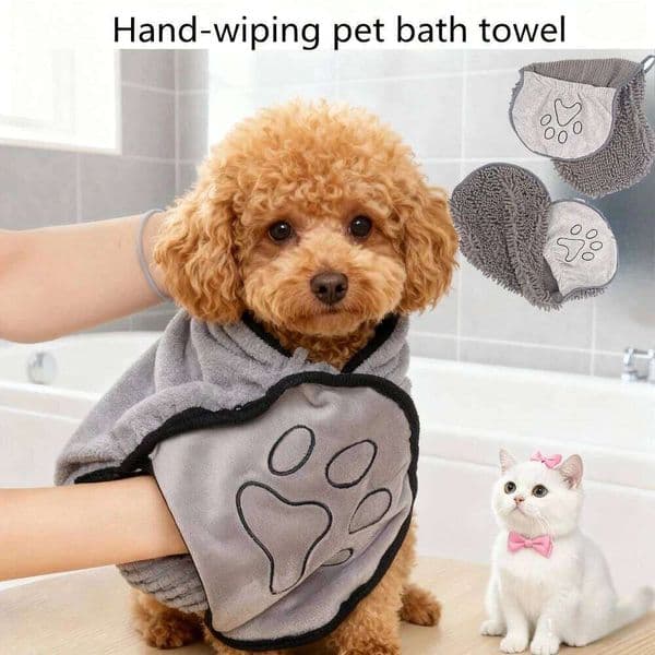 Super Absorbent Big Puppy Pet Bathrobe Towels Quick-Drying Cat Bath Supplies Dog Towel Microfiber 26H0120