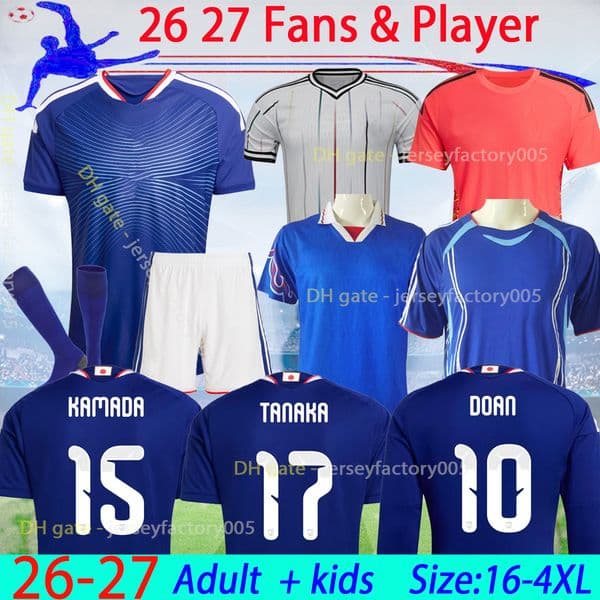 Retro JAPAN World-Cup 2026 Soccer Jersey TUSBASA UEDA DOAN MINAMINO football shirt MAEDA TANAKA OGAWA MITOMA KUBO JAPON Men Kids kit 16-4XL