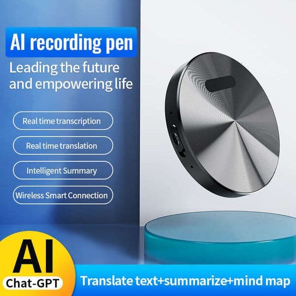 Cross-Border A6AI ChatGPT Intelligent Transcription Translation Recording Pen APP Office Assistant Voice Recorder