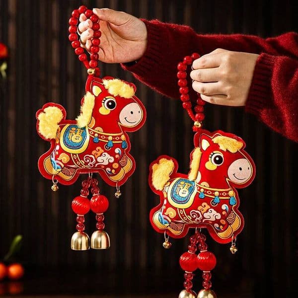 Fortune New Year Pendants Best Wishes Good Luck Spring Festival Decorations Red Get Rich Chinese Lucky Ornament