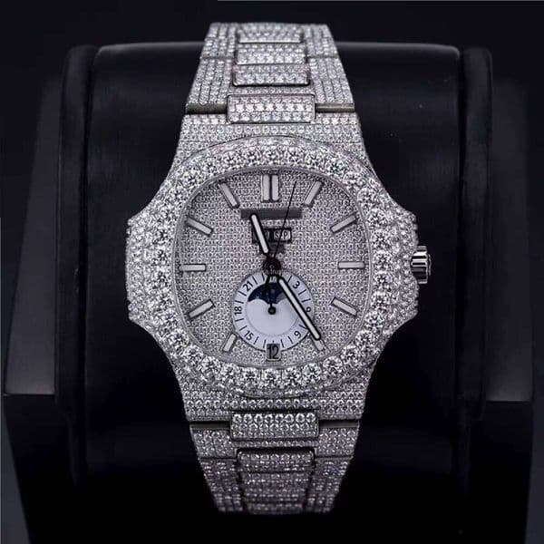 Luxury Men's Moissanite Diamond Watch 41mm Antique Fully Iced Automatic Wristwatch Stainless Steel High Quality Glass Hip Hop