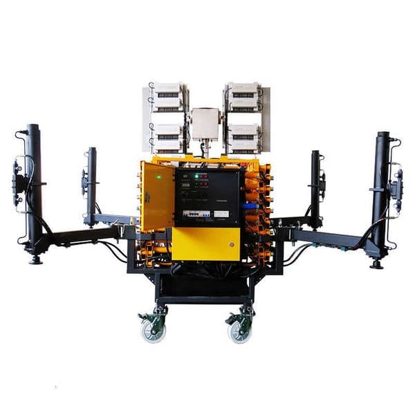 Hybrid Power Mobile Light Tower with Solar Panel and Battery Backup plus Backup Diesel Engine for Continuous 24 7 Remote Area Operation