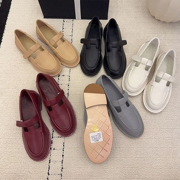 Designer Dress Shoes Women Genuine Leather Slip on Oxford Shoes Fashionable Casual Loafers Preppy Style Casual Leather Shoes 952