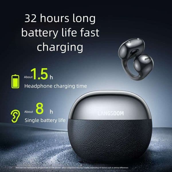 New Ts30 Wireless Ear clip Bluetooth Earphones With AI Intelligent Q&A, Long Battery Life Headsets, Sports Waterproof Bluetooth Headphones Muhan
