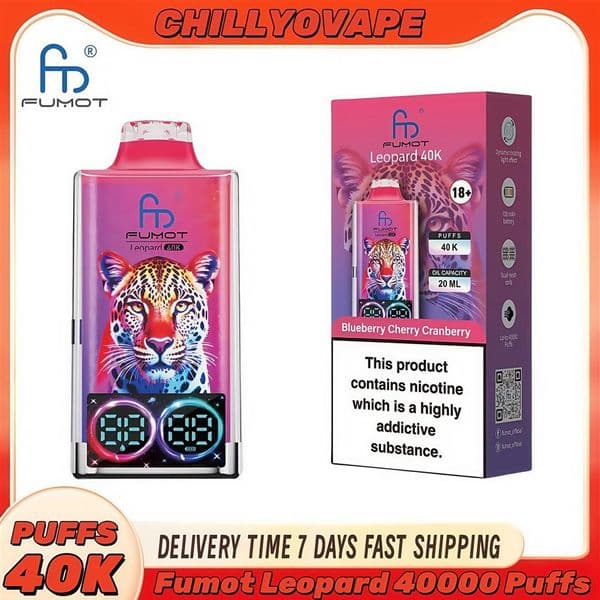 Puff 40k Fumot Leopard 40000 Puffs 40k Disposable Vape Puff 40000 Randm Tornado Vape Whole Bulk Buy Rechargeable Puff 0% 2% 5% Nicotine2725