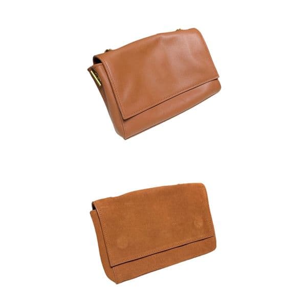Brand Designer Women Suede and Leather Reticule Fashion Shoulder Bag Handbags for Girls 2 sides to use