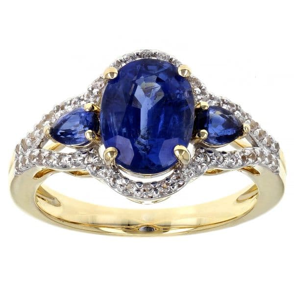 Hot-Selling Luxury Oval Imitation Sapphire Ancient Palace Style Elegant Niche Light Luxury Ring Hand Jewelry