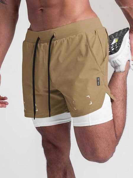 Men's Shorts 2026 Summer Running Men 2 In 1 Sports Jogging Fitness Training Quick Dry Mens Gym Sport Fashion Trend Short Pants