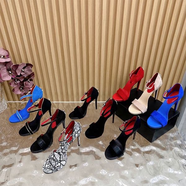 Designer Heels Women Pumps Leather Suede Wedding Shoes Stiletto Party Sexy Stiletto Dress Shoes Sandals 998