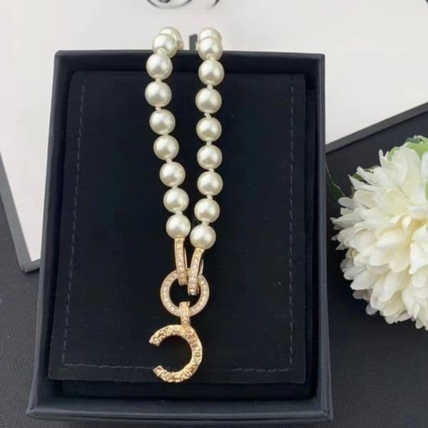 Charm Women Pendant Necklace Designer Brand Gold Plated Necklace Classic Luxury Gift Pearl Necklace Design Gifts Jewelry