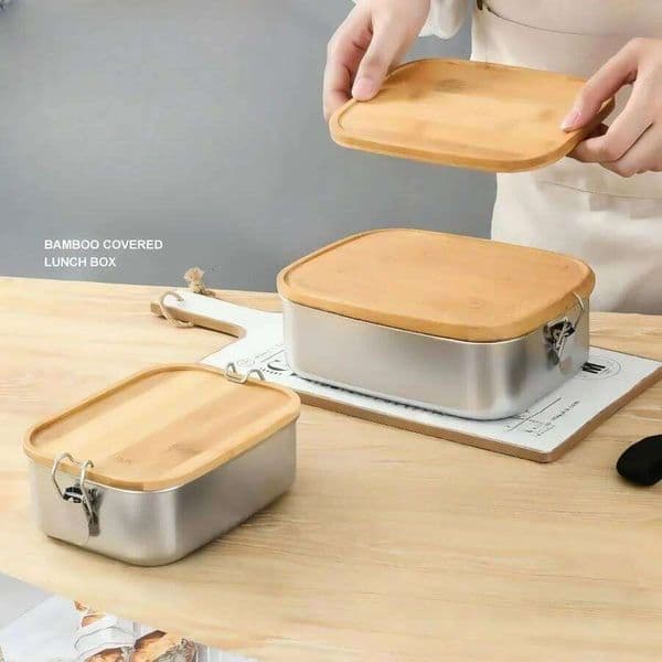 304 Stainless Steel Lunch Boxes Sealed Containers Portable Sushi Box Bento Camping Tableware Leakproof Food Carrier 26H0123