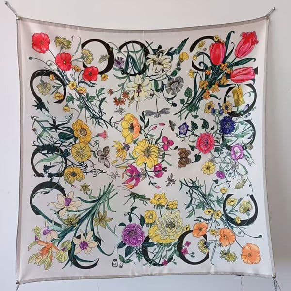 Women luxury Scarf Silks In the Spring Summer 2025 collection vibrant silk accessories Headband Multicolor print silk size 90*90cm Daily Outfit