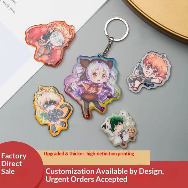 Custom Resin-Dipped Acrylic Keychains Cartoon Anime Merchandise DIY Photo Advertising Creative Celebrity Charms Custom-Made Accessories
