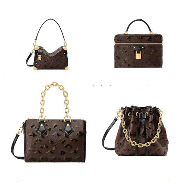 Top Quality Designer bag Autumn Winter New Genuine Leather Womens Bag Box Bag Large Capacity Lockable Soft Trendy Box Sequin Embroidery VIC Single Shoulder Crossbod