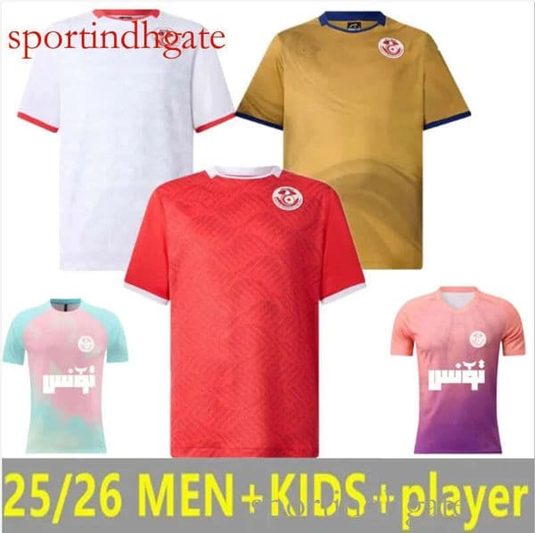 S-4XL Tunisia Africa Cup Home Away Third Soccer Jerseys 25 26 Men Kids Football Shirts Kit 2025 2026 top quality