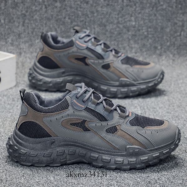 Men's Safety Spring and Autumn New Breathable Mesh for Men Construction Site Work Wear-resistant Sports Dad Shoes