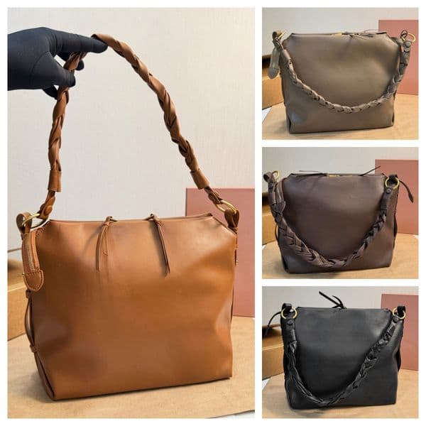 Trendy Designer tote soft leather luxurys handbags Women casual bintage Slouchy Large hobo shoulder Womens Commuter bag Travel Shopping bags