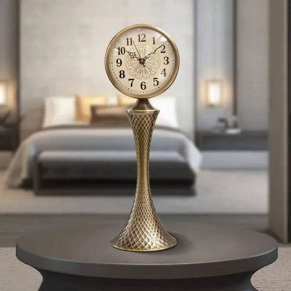Bestseller American Retro Living Room Silent European Creative Luxurious Copper Plated Decoration Tabletop Clock ZI24 ddmytues