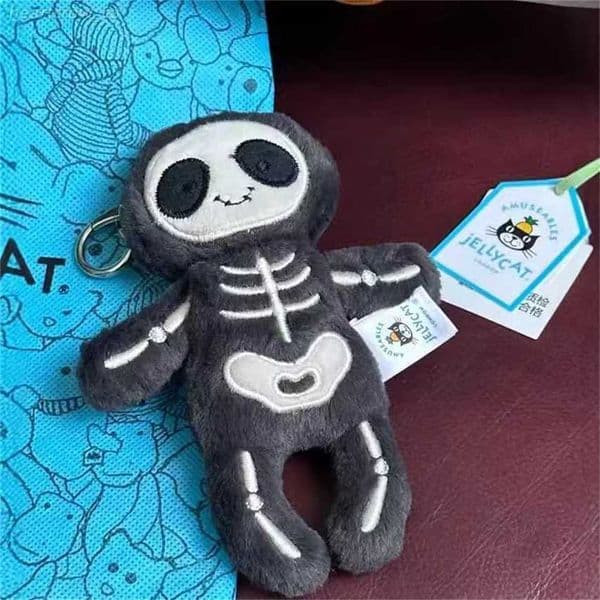 2026 UK Jellyscat Same Style Jelly Skull Pendant Plush Toy Doll Keychain 50% off sale