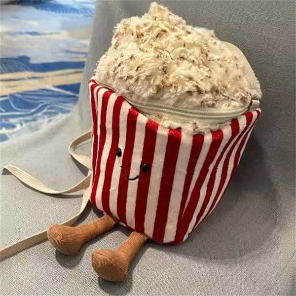 2026 of Fun Popcorn Personality Fashion Crossbody Bag Cute Valentines Day Gift Plush Toy jellyscat 70% off Clearance Sale