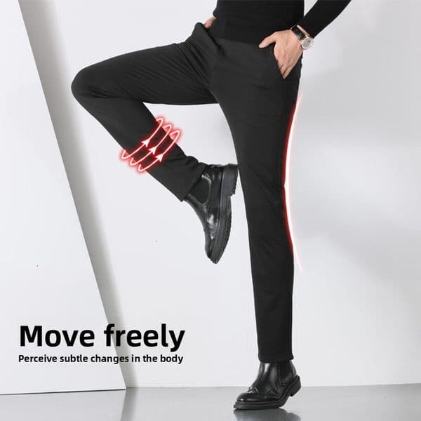 Cross-Border Autumn New Casual Slim Fit Skinny Long Korean Style Elastic Loose Straight Trousers Men's Dress Pants