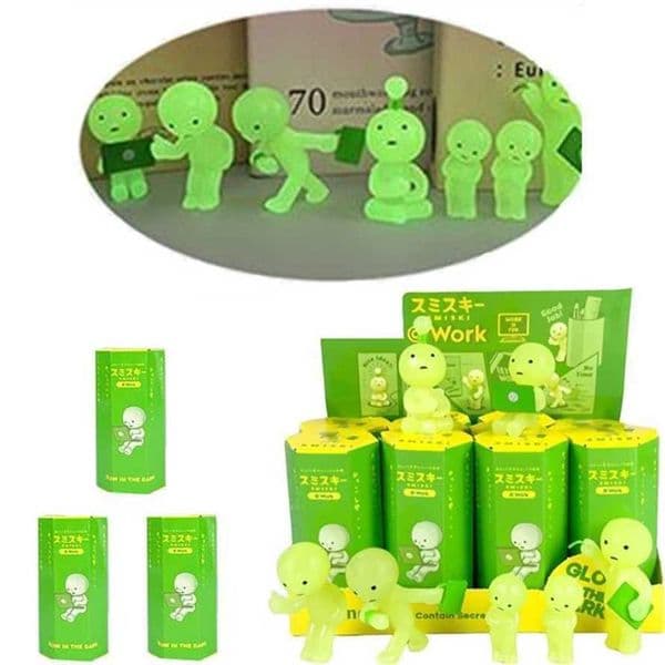 Smiski Work Series Glow-in-the-Dark Blind Box Office Desktop Decoration Model Mini Doll Ornament Blind Box Toy Birthday 100% Genuine sale