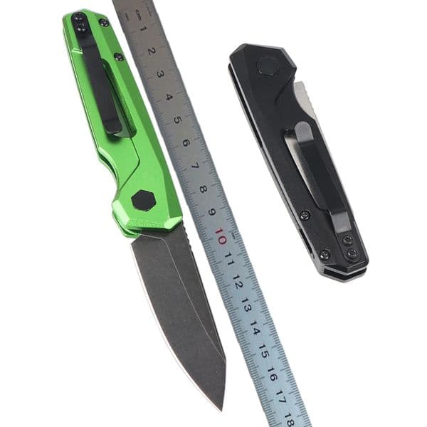 Top Quality KS7550 Tactical Knife 8Cr13Mov Titanium Coating Blade Aviation Aluminum Handle Outdoor Camping Hiking EDC Pocket Knives