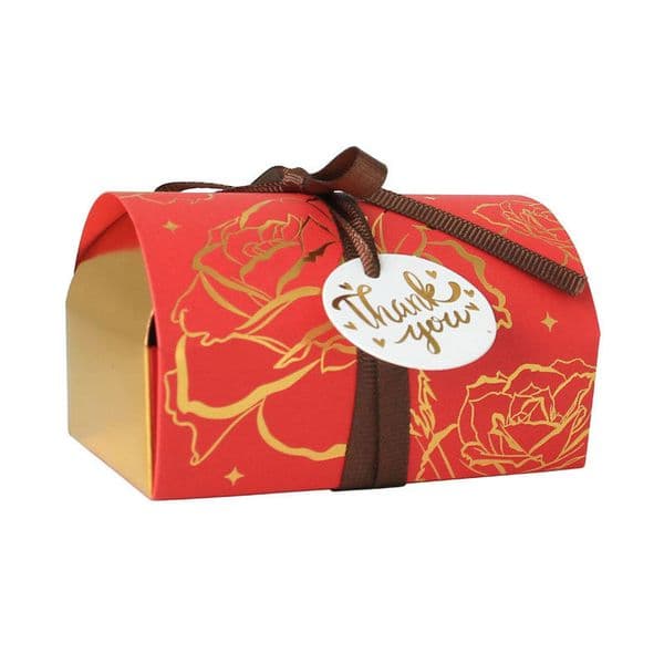 European Semi Circular Foil Stamped Candy Box Wedding Gift Packaging Luxurious Design, Ideal for Chocolates and Party Favors