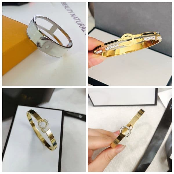 Bangle Bracelet Gold Plated Charm Cuff Bracelet Classic Design Jewelry Womens Bracelet Wedding Party Gifts Jewelry Wholesale