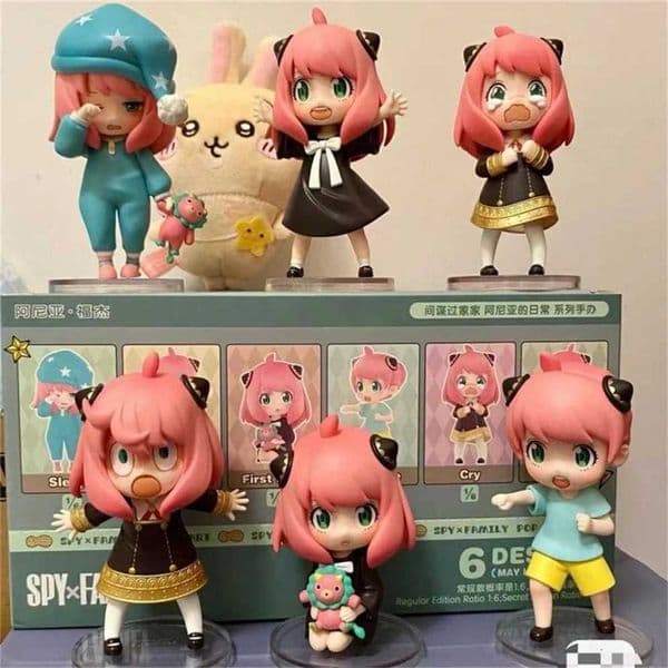 SPYFAMILY Anya Forger Blind Box Anime Figure Set Cute Kawaii Collectible Toy Desk Decor Birthday Gift for Fans 50% off sale