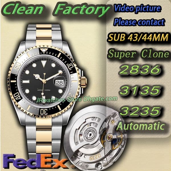 Clean Factory Super Quality Designer Luxury Men's Diving Watch Cal.3135/3235 Automatic Mechanical Sapphire 904L Stainless Steel Luminous 100M Waterproof 11660