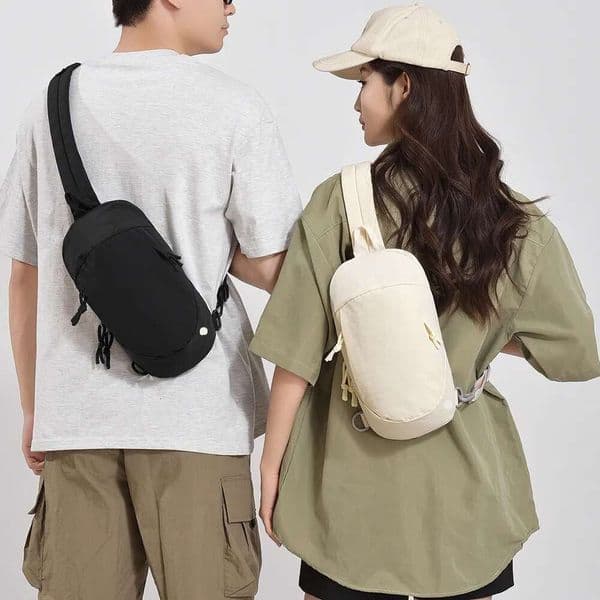 L-1674 Light Outdoor Climbing Messenger Fashion Simple Trend Solid Color and Versatile Chest Bag