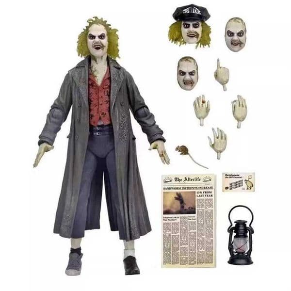 NECA 60624 Beetle Juice Grim Reaper Tour Guide 7inch Action Figure Collectible 80% Off Special Offer