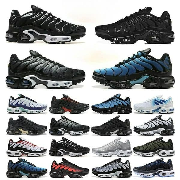 Designer designs shoes men sneakers Hot TNs tnss Plus Outdoor Run tnS Black White Sport Shock Sneakers Mens requin Olive Silver In Metallic woman Running Shoes